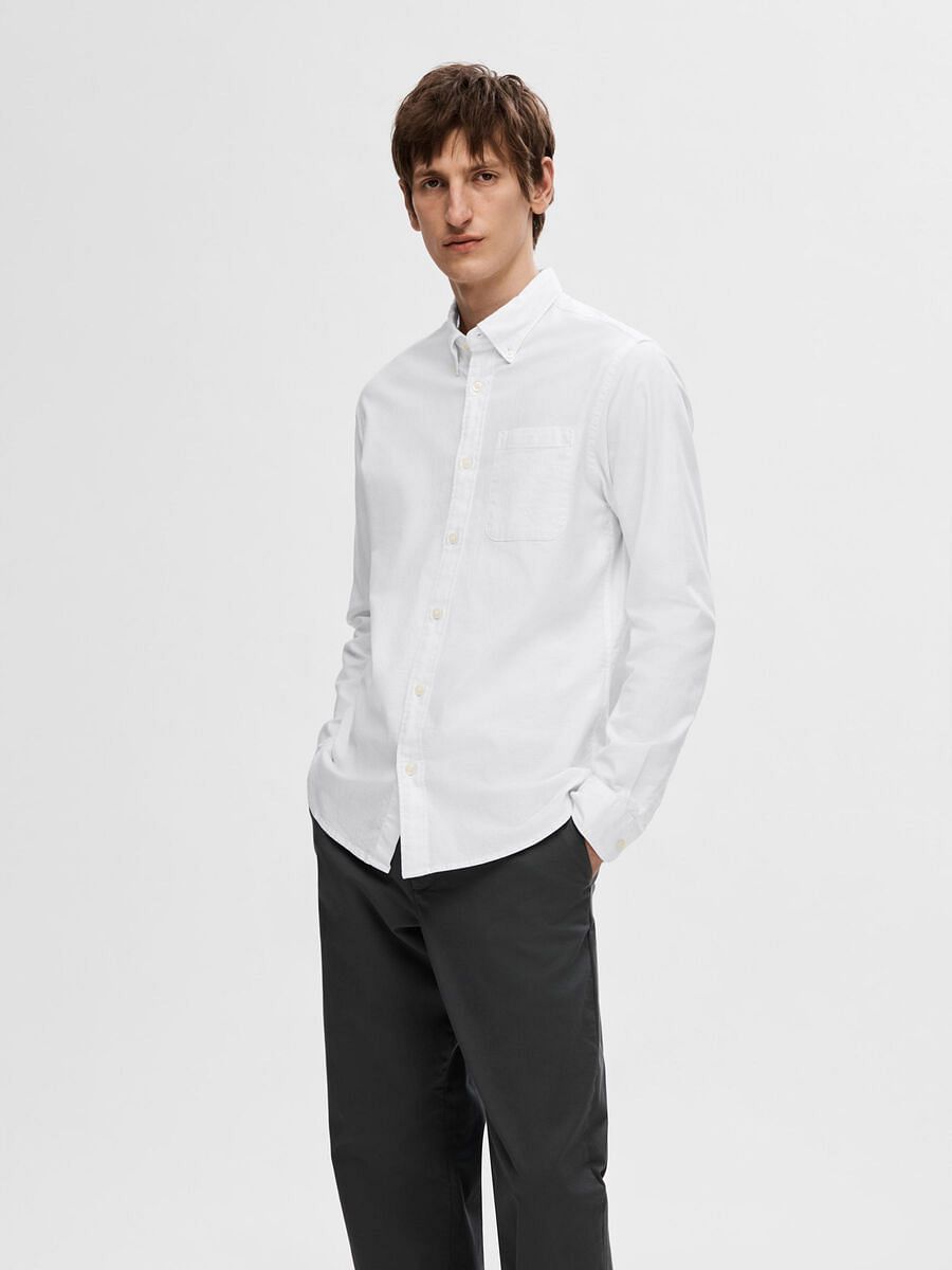 White Cotton Oxford Shirt