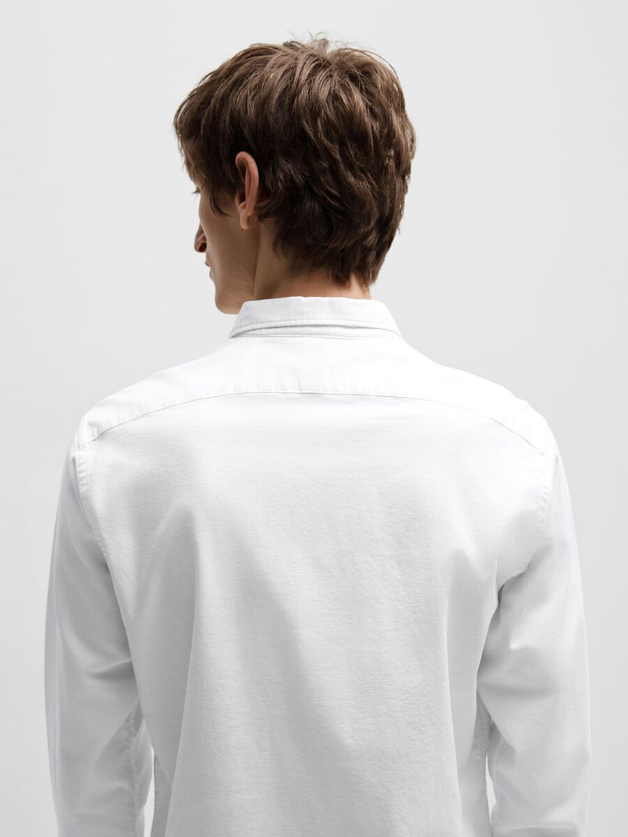 White Cotton Oxford Shirt