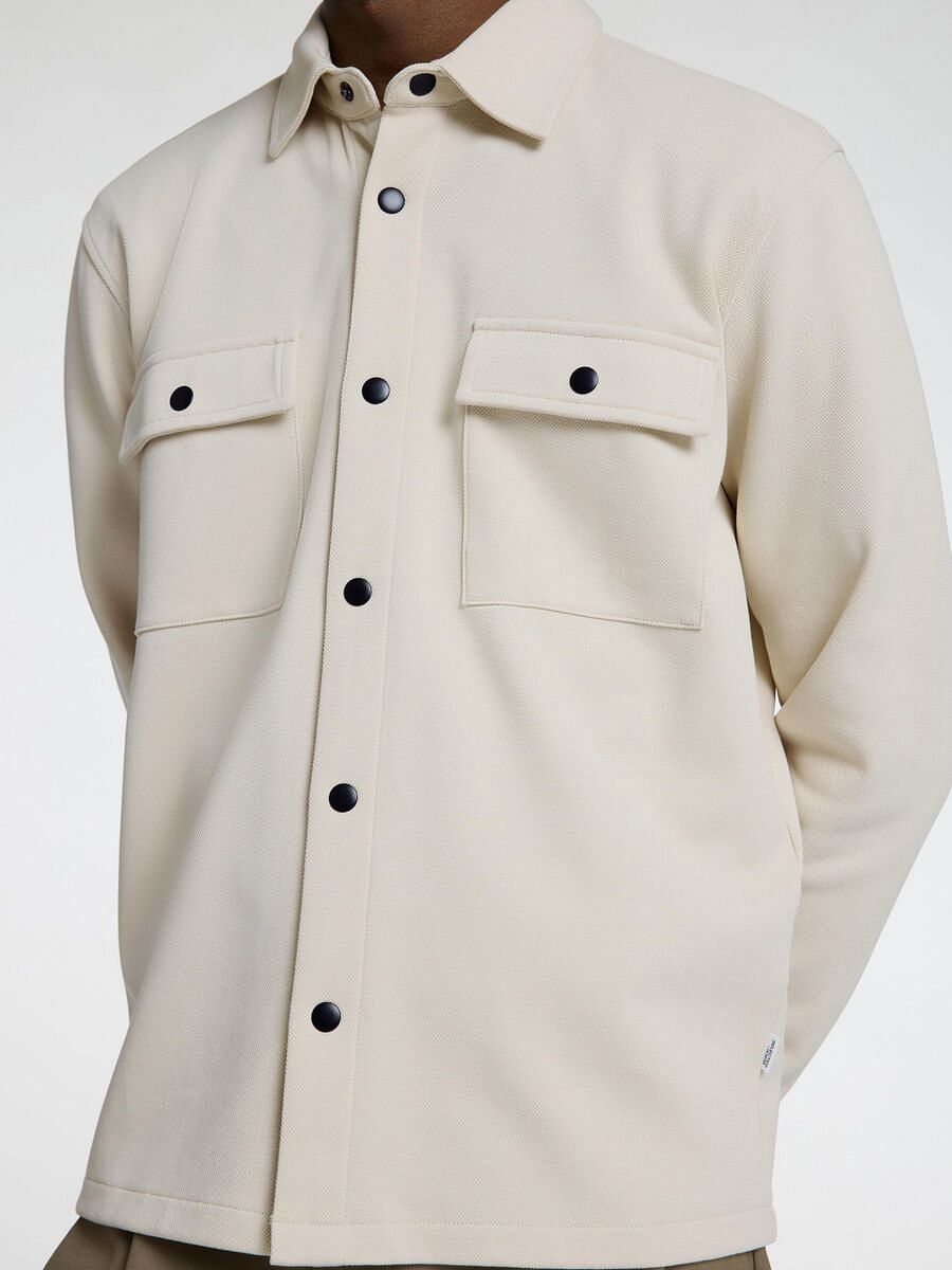 Beige Organic Cotton Overshirt