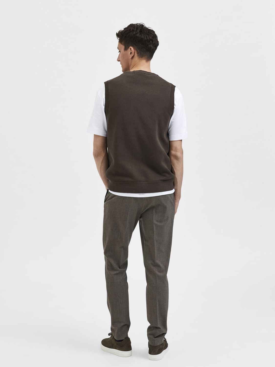 Dark Brown Knit Vest