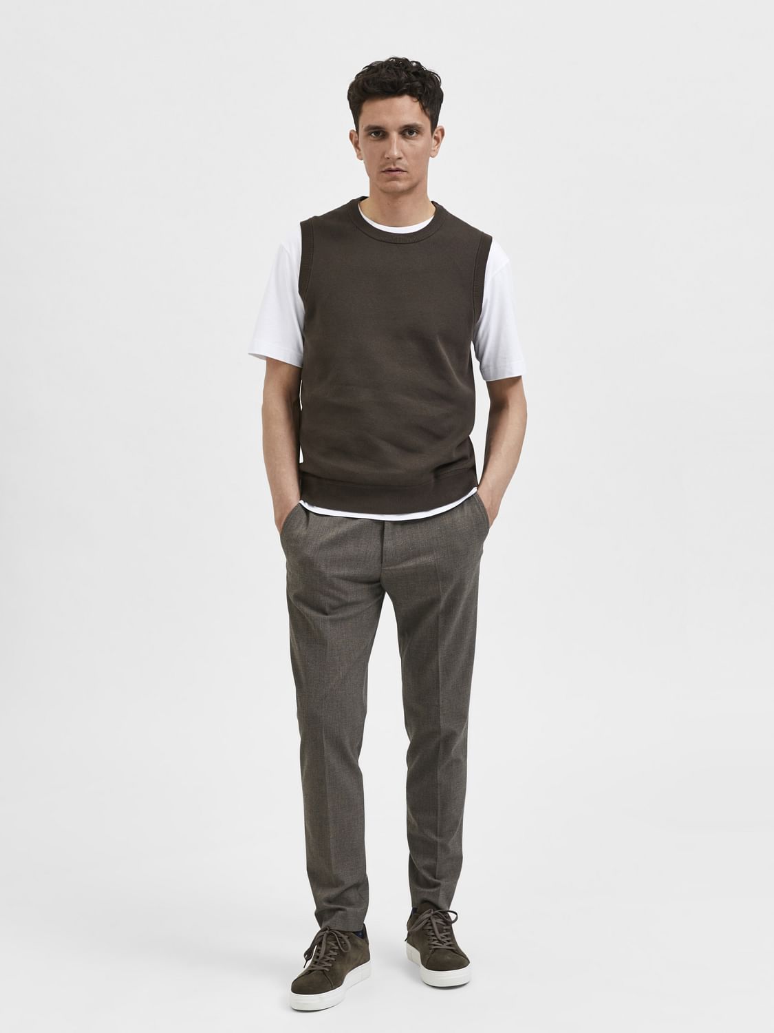 Dark Brown Knit Vest