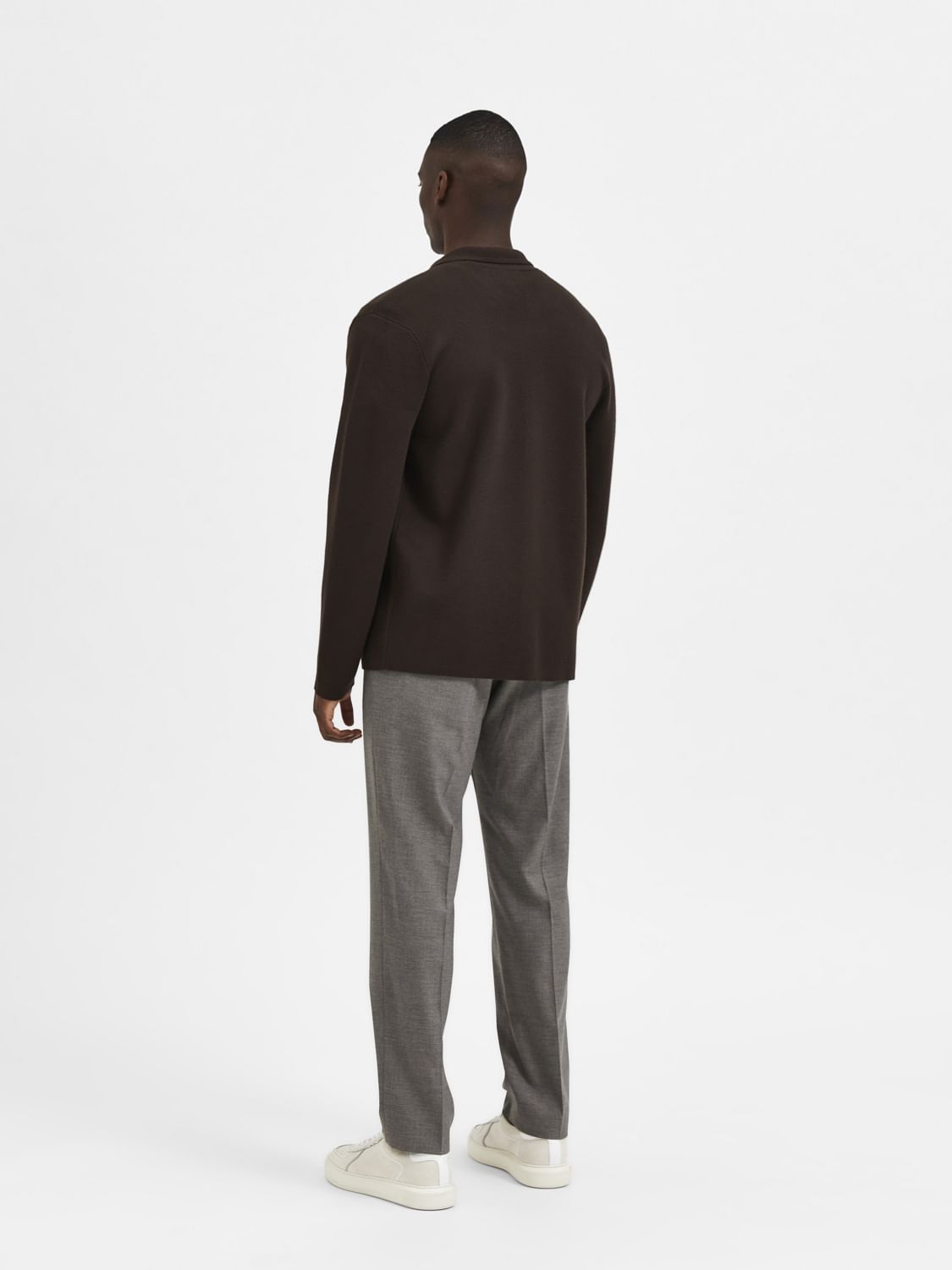 Brown Striped Cuban Cardigan