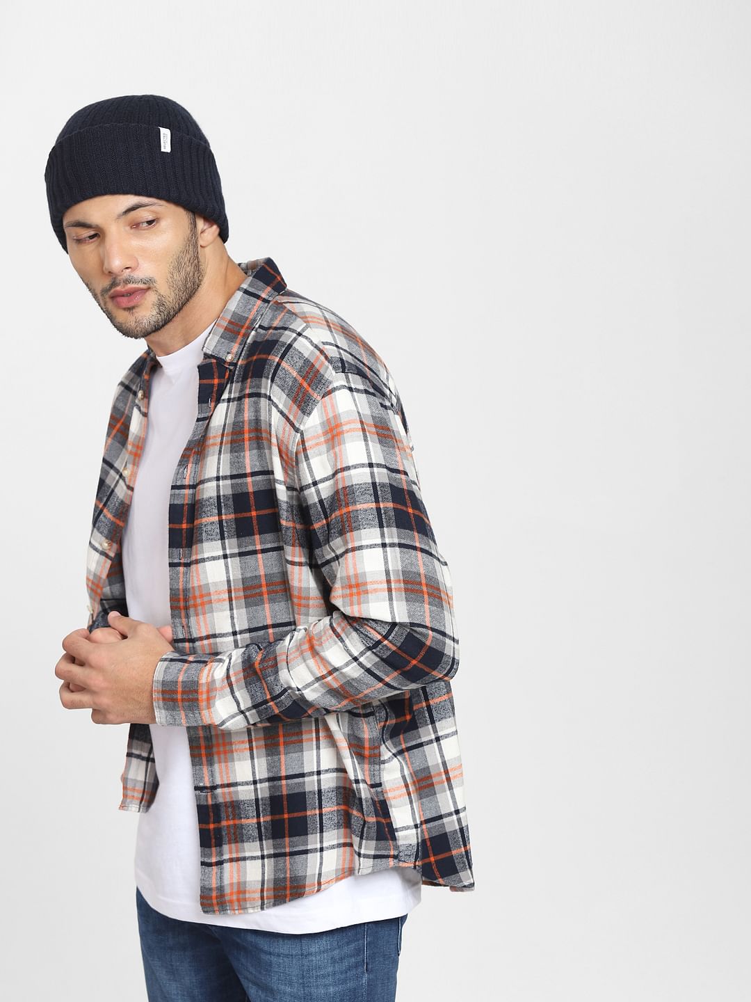 Off-White Check Full Sleeves Shirt