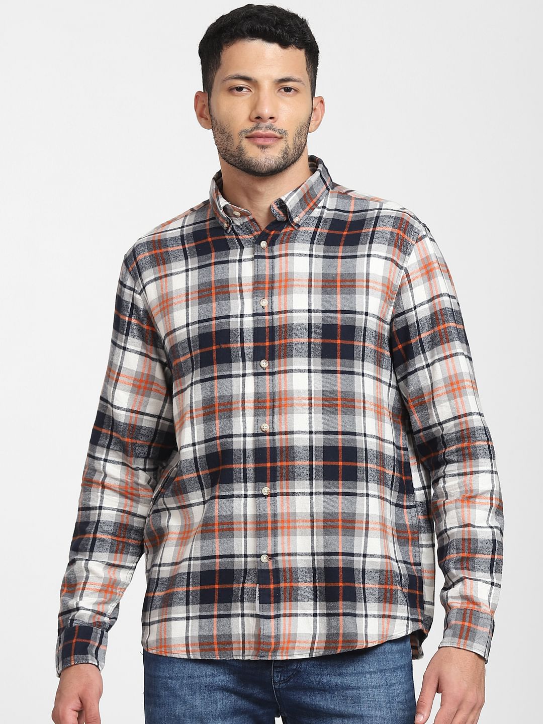 Off-White Check Full Sleeves Shirt