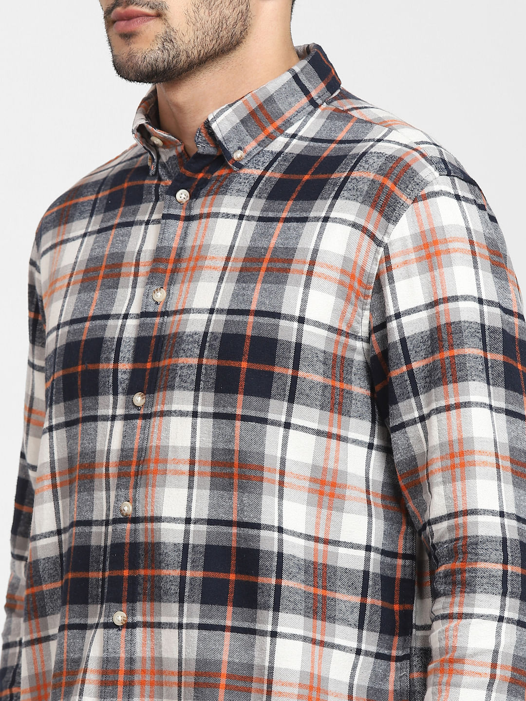 Off-White Check Full Sleeves Shirt