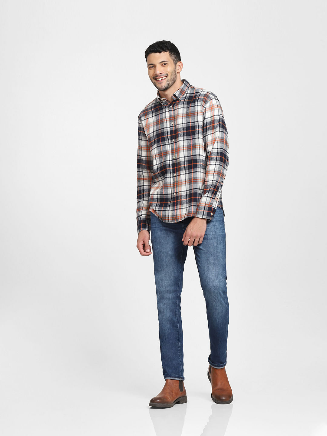 Off-White Check Full Sleeves Shirt