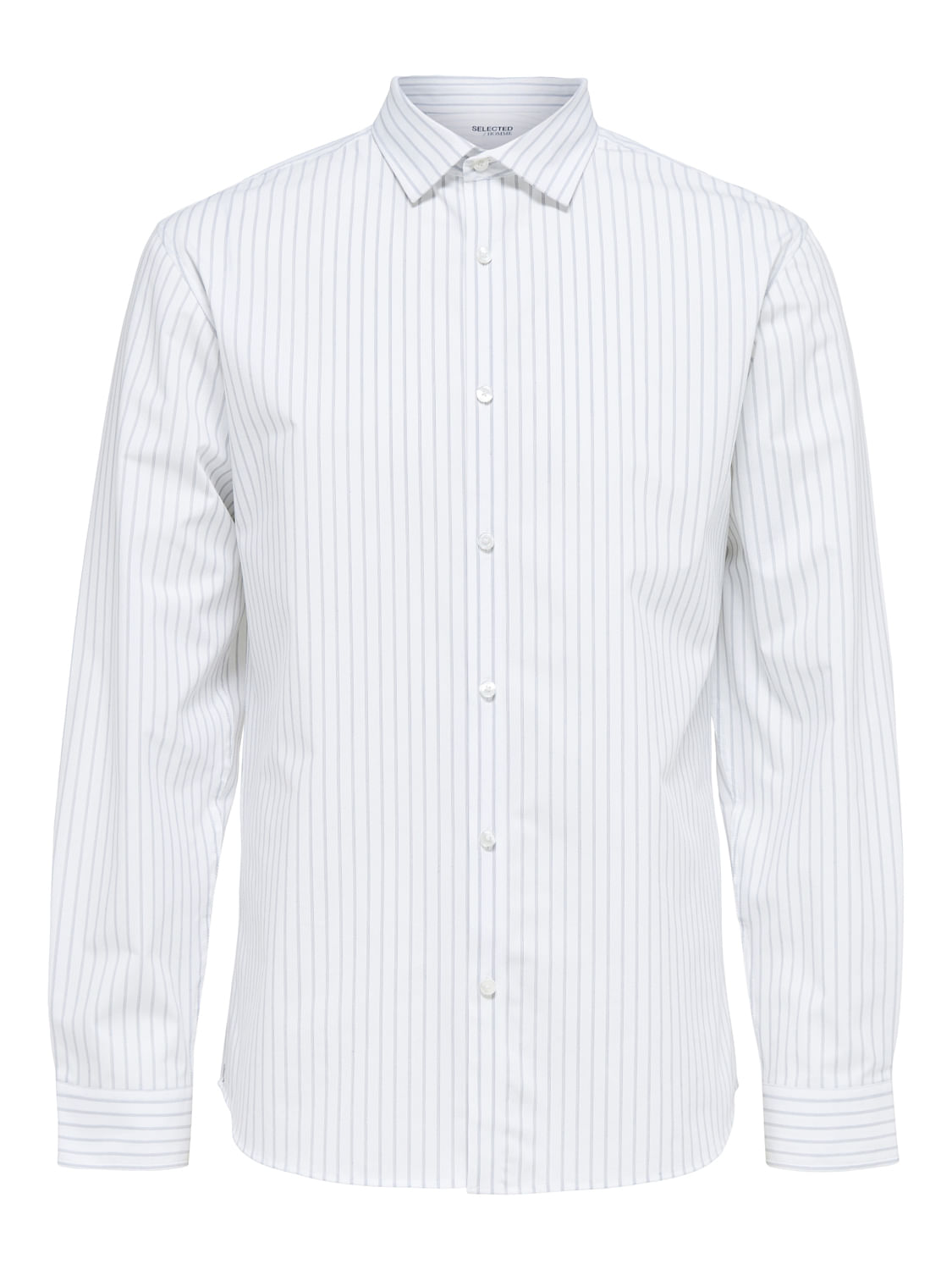 White Striped Full Sleeves Shirt