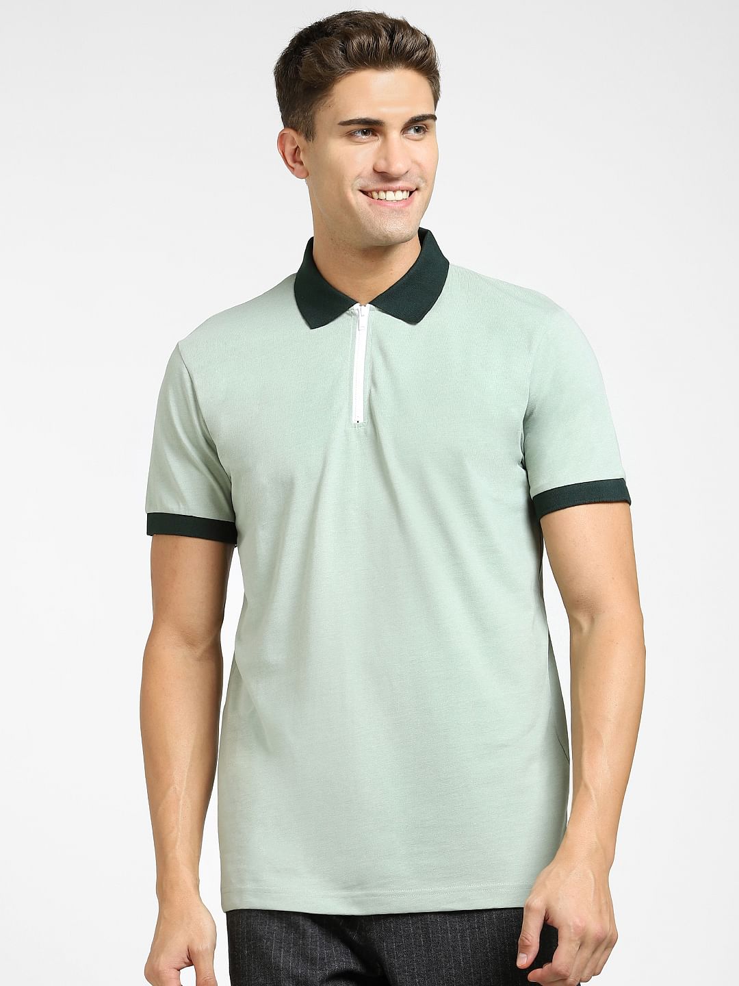 Green Polo Neck T-Shirt