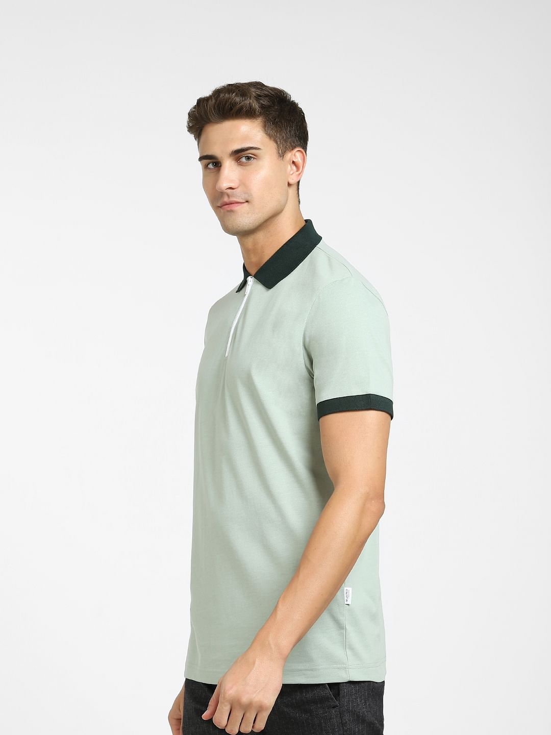 Green Polo Neck T-Shirt