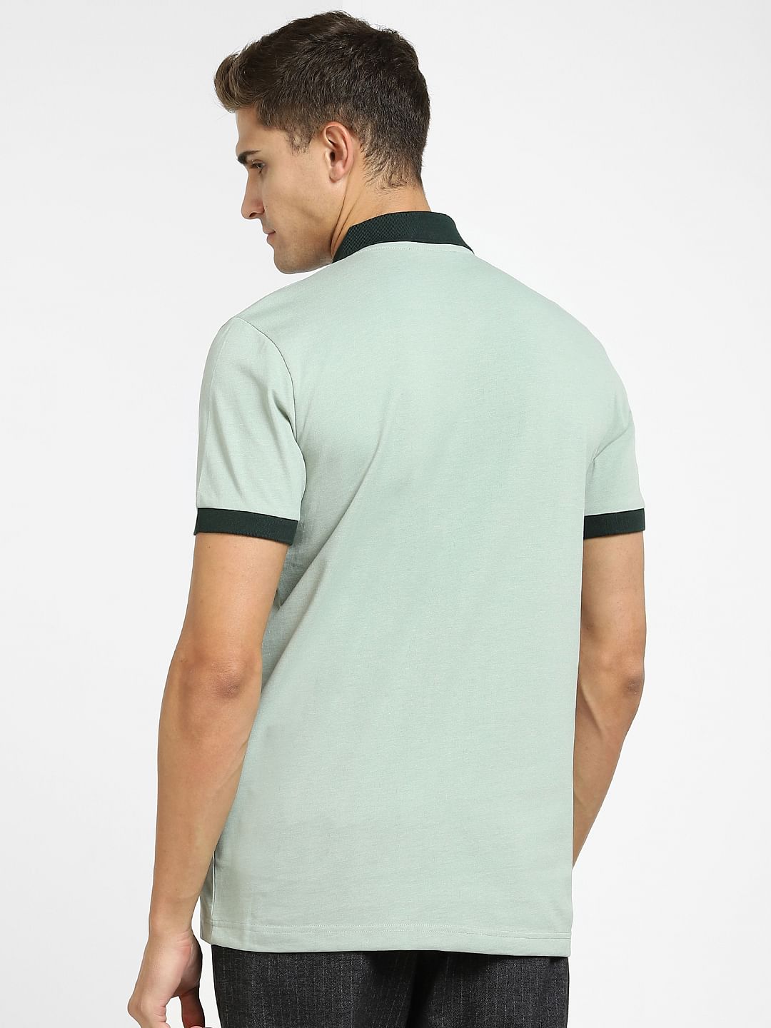 Green Polo Neck T-Shirt