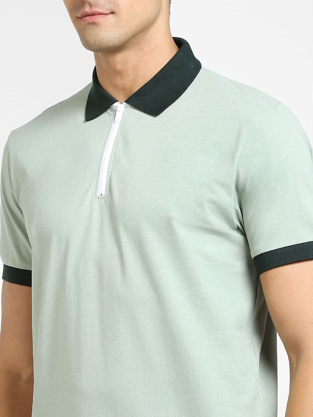 Green Polo Neck T-Shirt