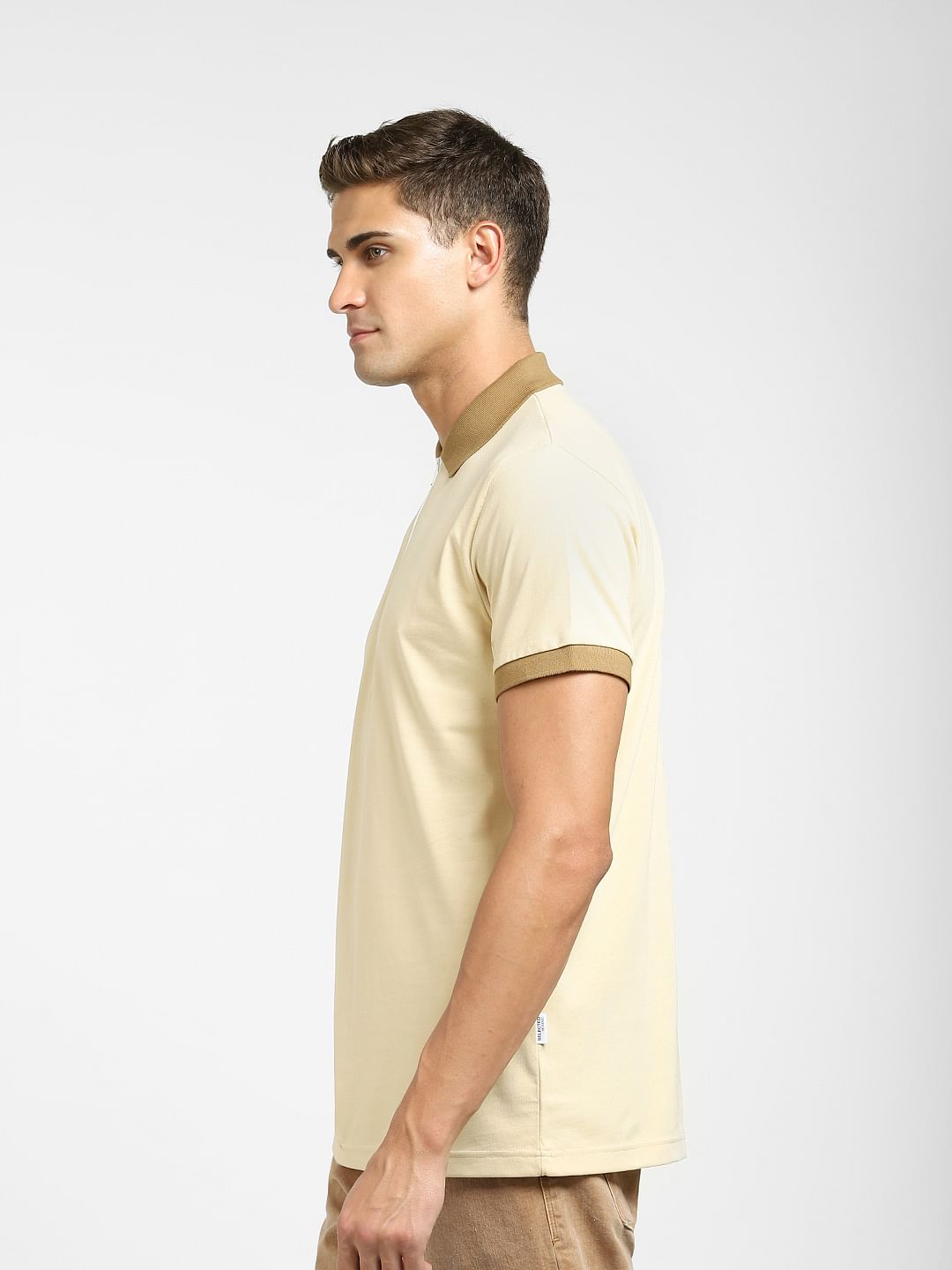Brown Polo Neck T-Shirt