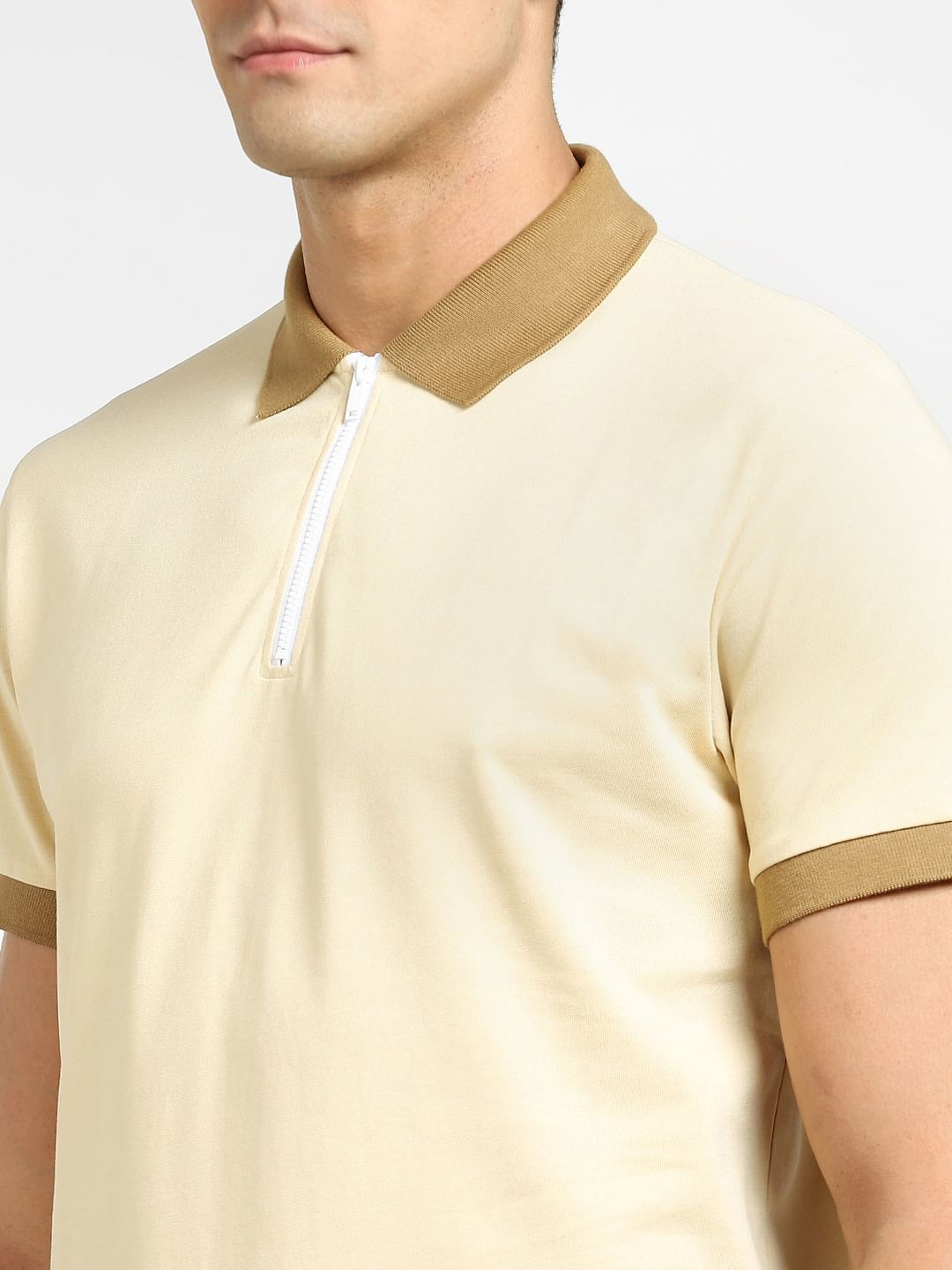 Brown Polo Neck T-Shirt