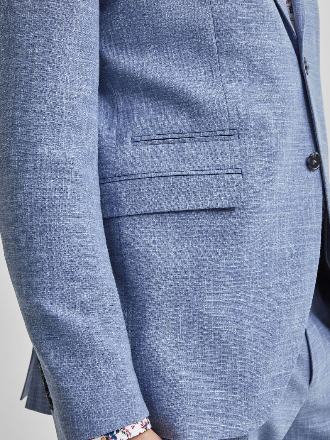 Light Blue Slim Fit Suit Blazer
