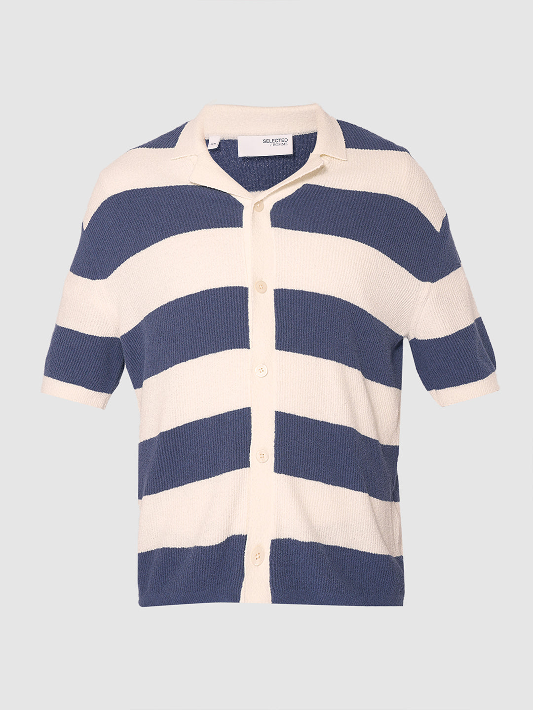 Blue Relaxed Fit Knitted Cardigan