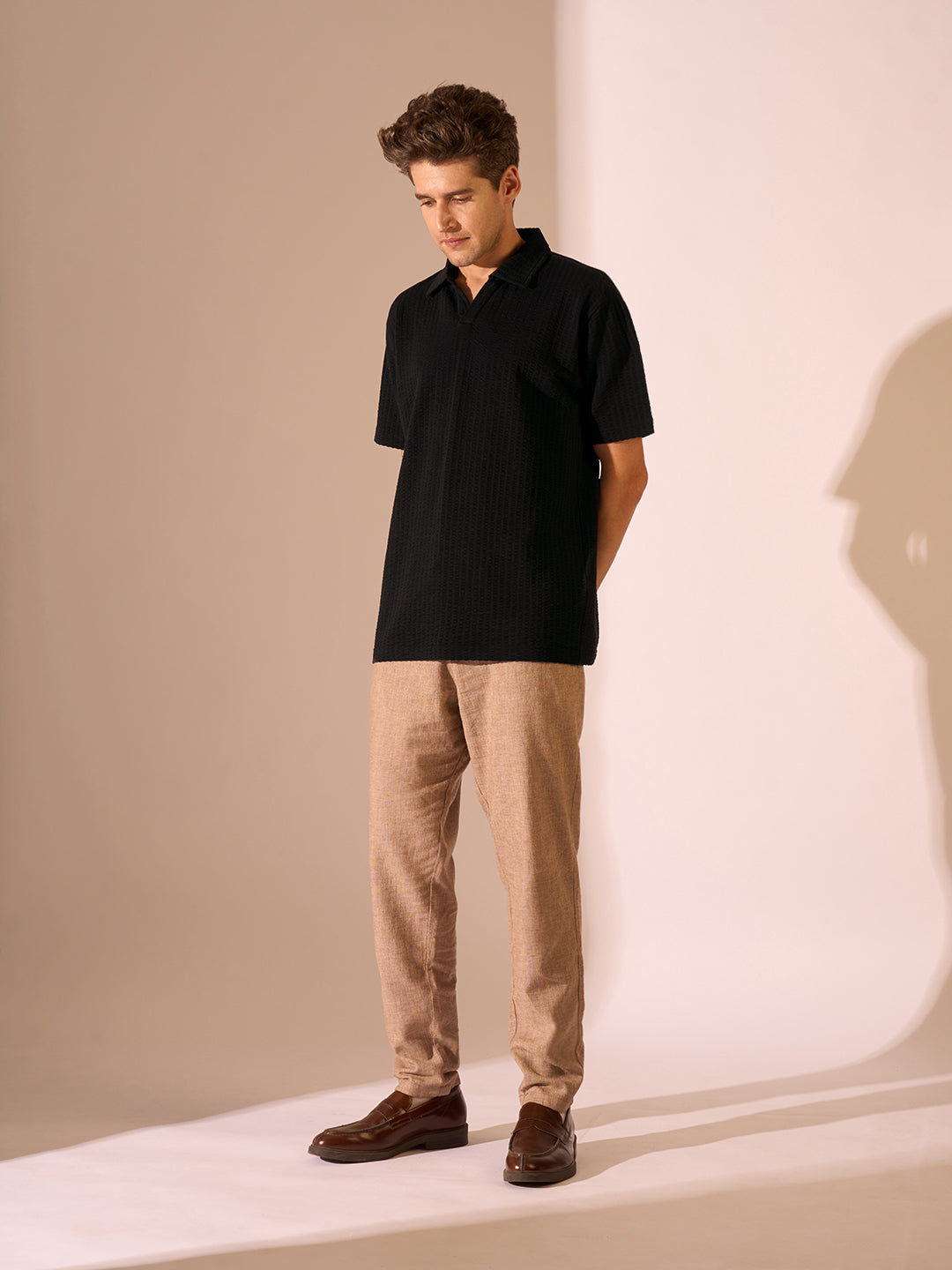 Textured Cotton Polo