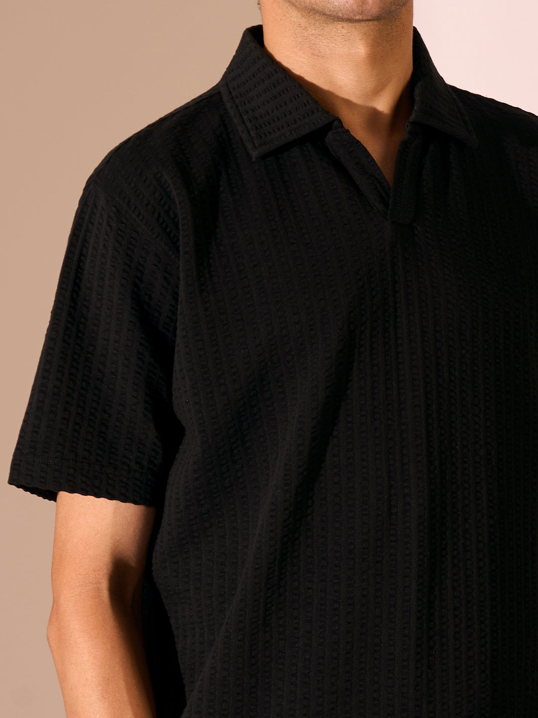 Textured Cotton Polo