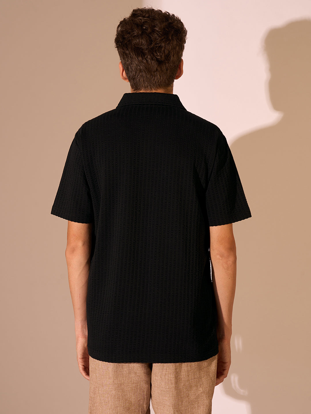 Textured Cotton Polo