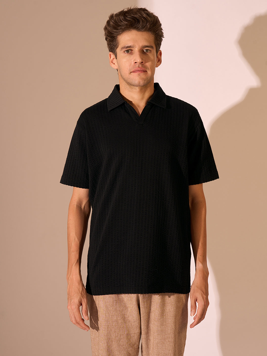 Textured Cotton Polo