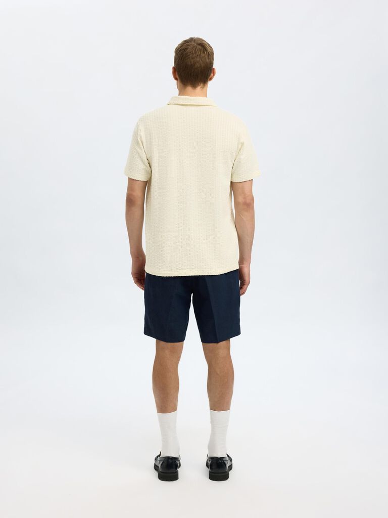 Light Beige Split Neck Polo
