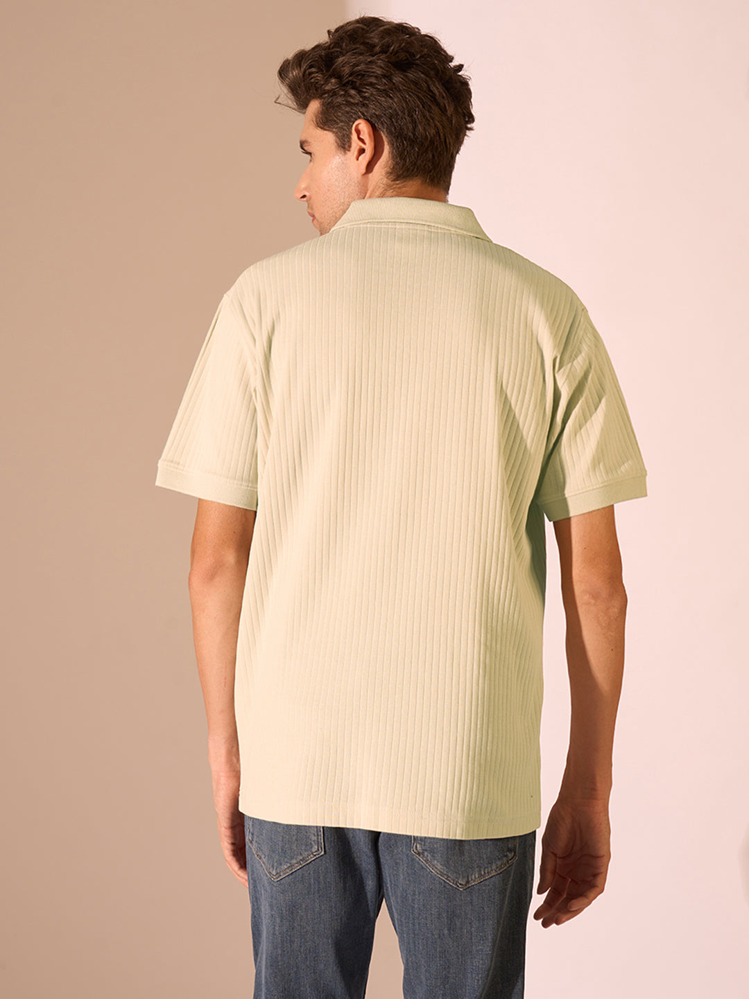 Ribbed Organic Cotton Polo