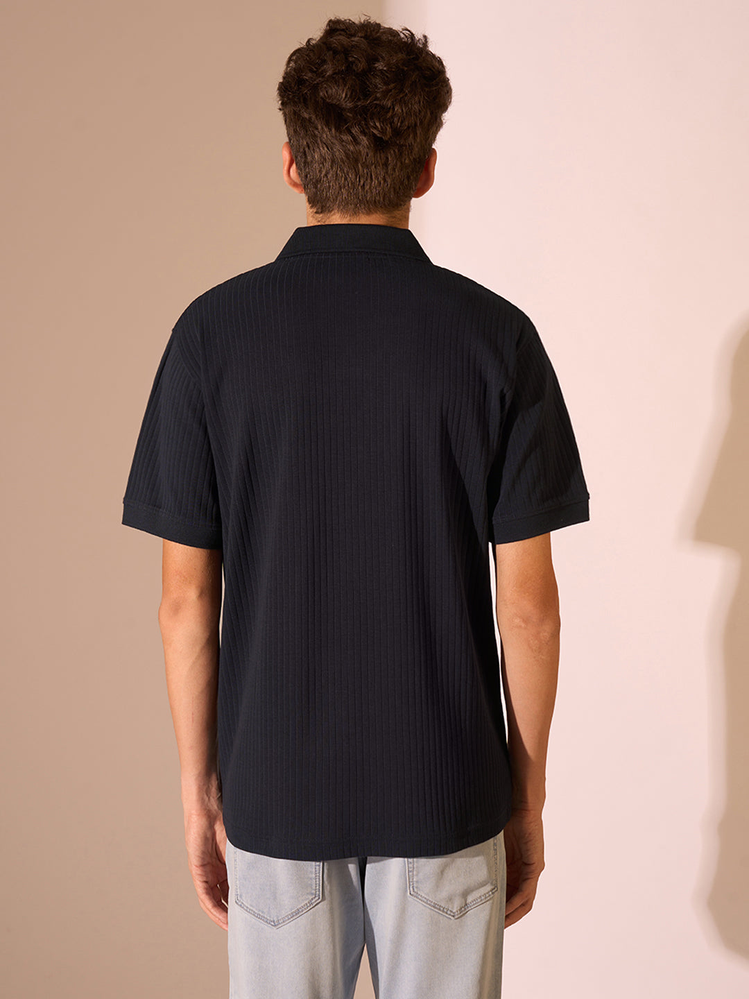 Ribbed Organic Cotton Polo