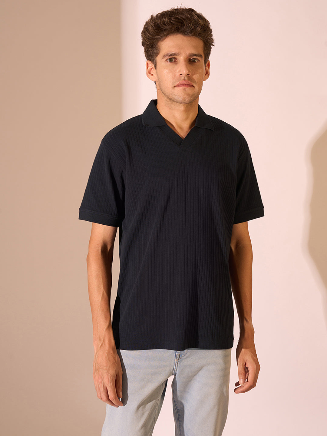 Ribbed Organic Cotton Polo