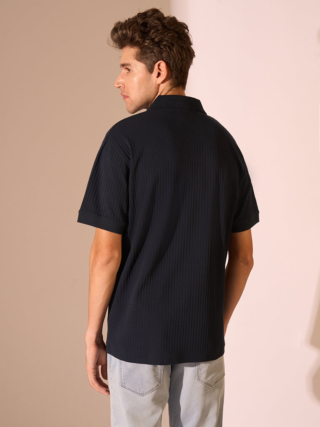 Ribbed Organic Cotton Polo