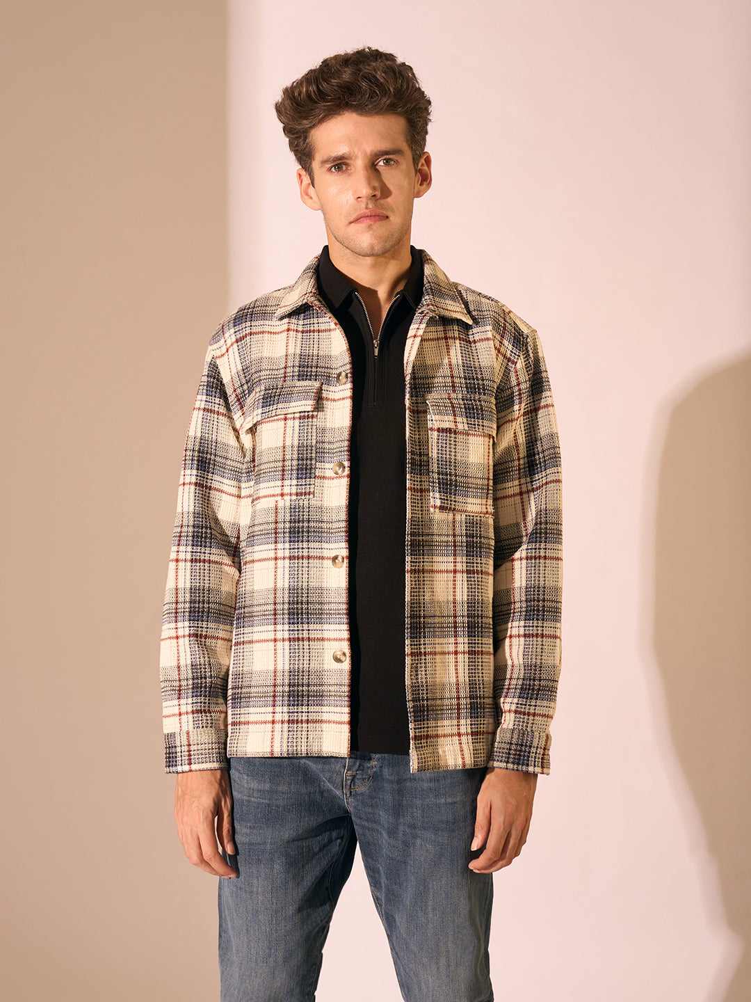 Zip Detail Organic Cotton Polo