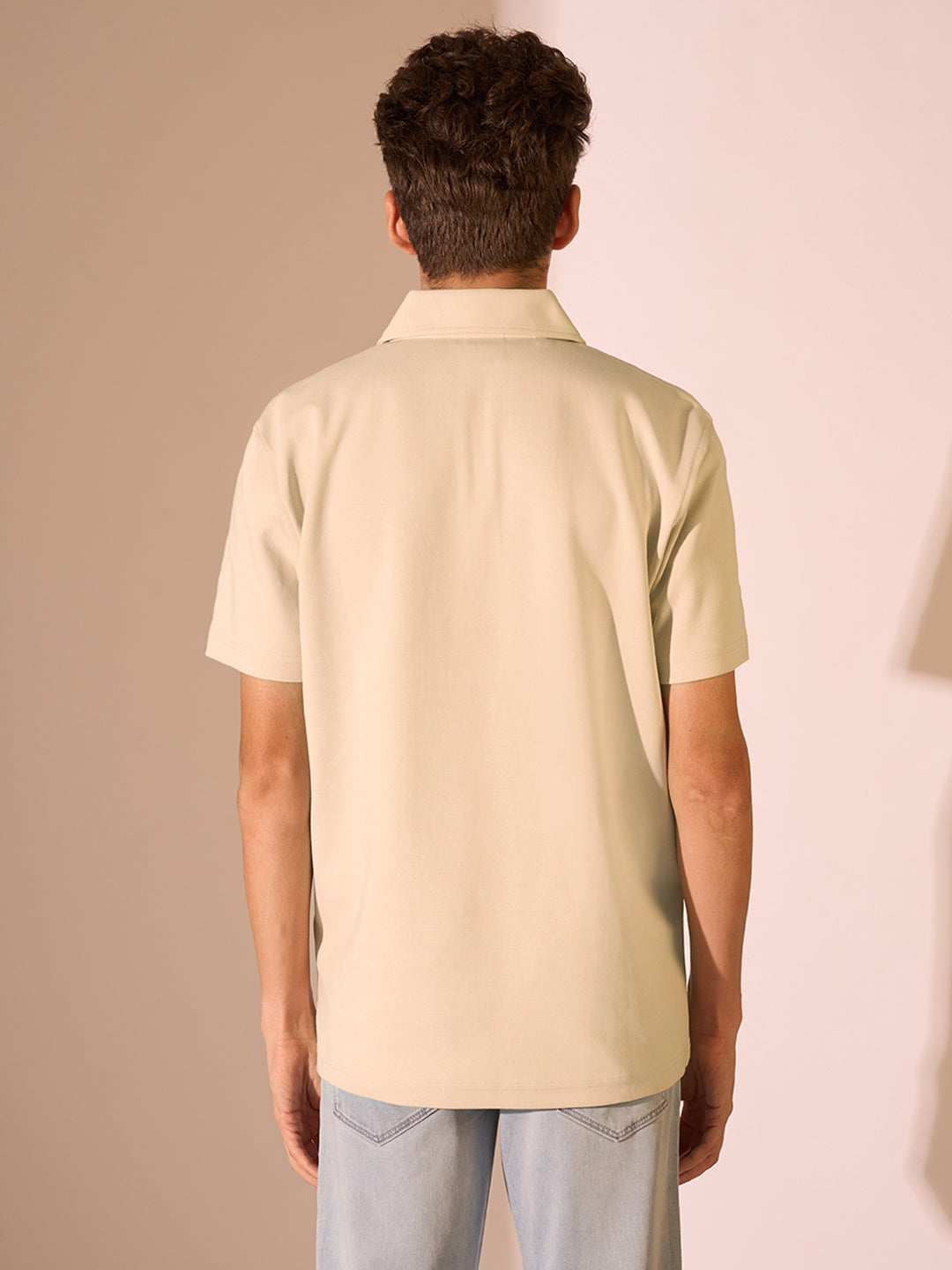 Zip Detail Organic Cotton Polo