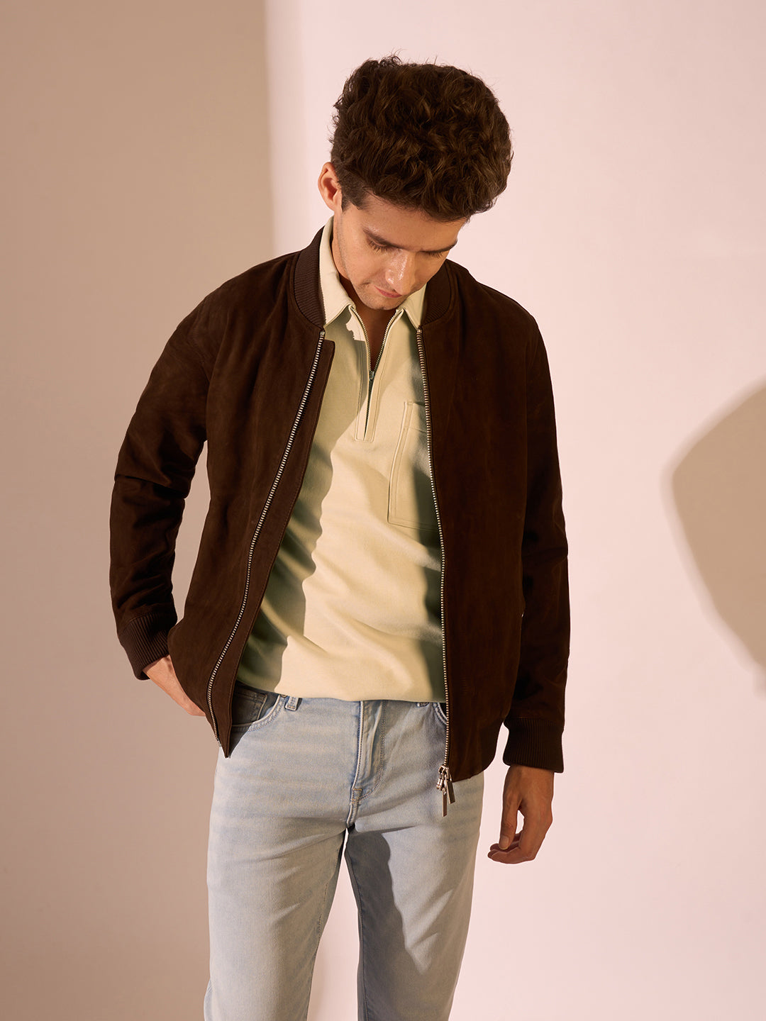 Zip Detail Organic Cotton Polo