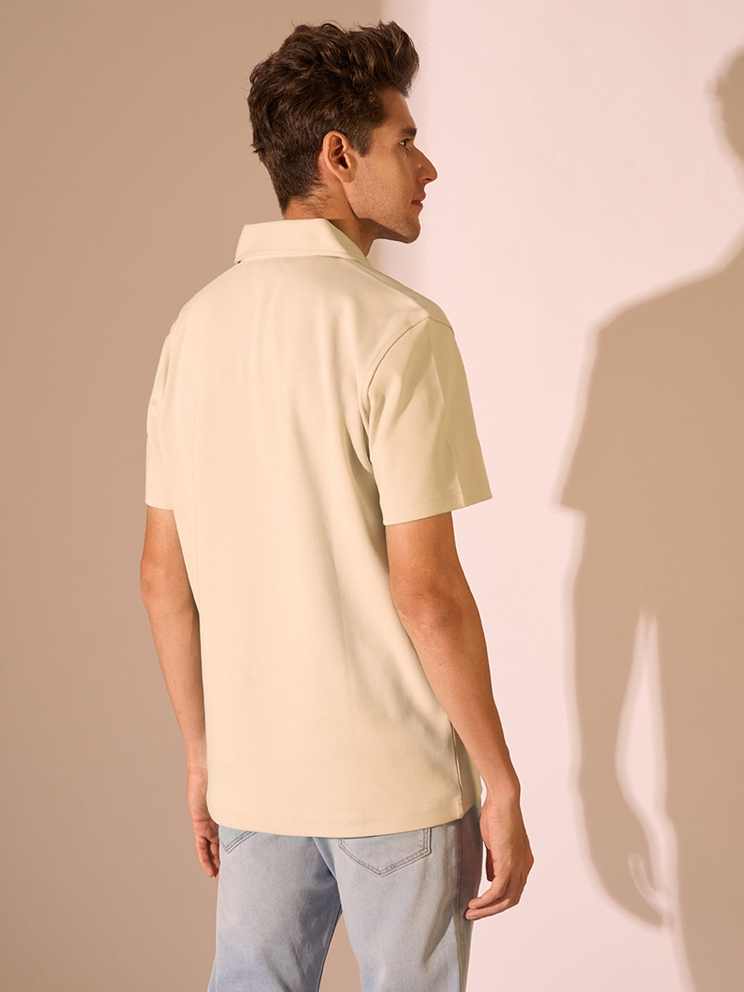 Zip Detail Organic Cotton Polo