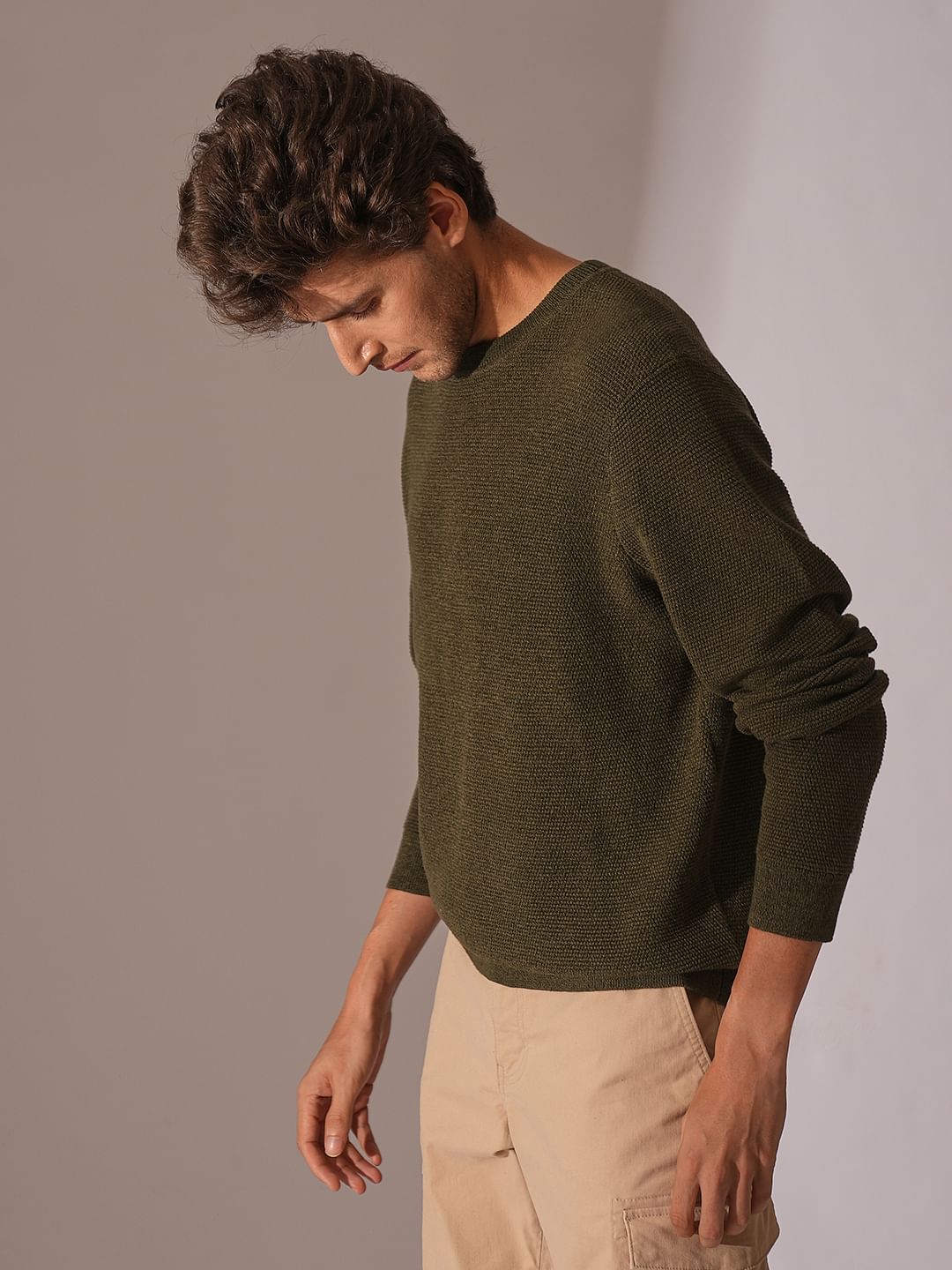 Dark Green Organic Cotton Pullover
