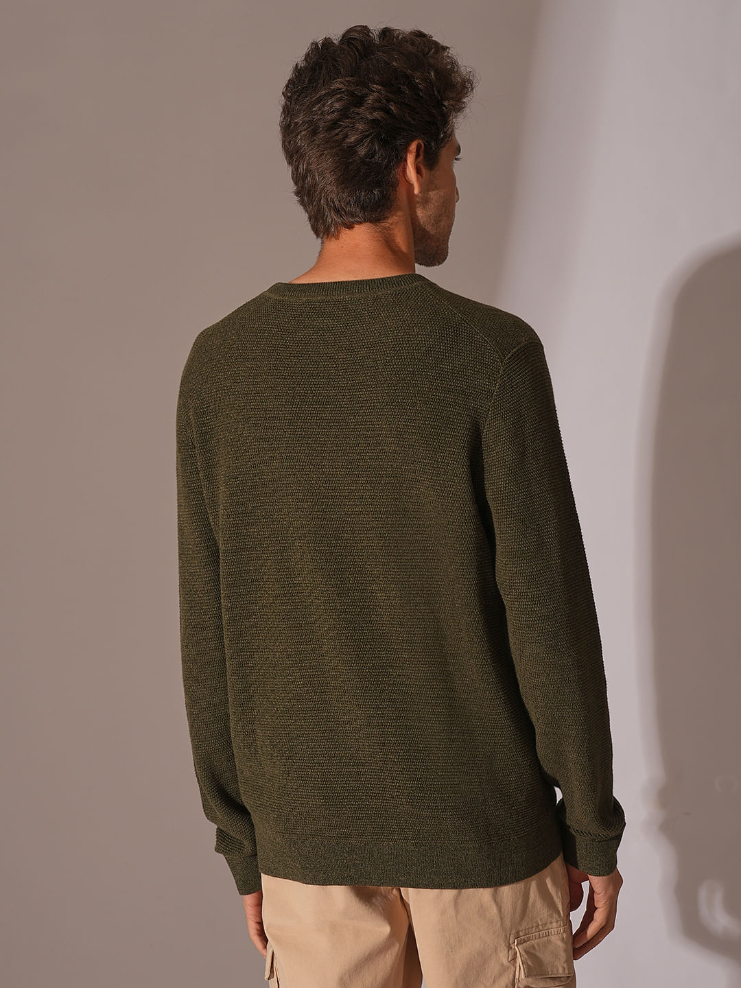 Dark Green Organic Cotton Pullover