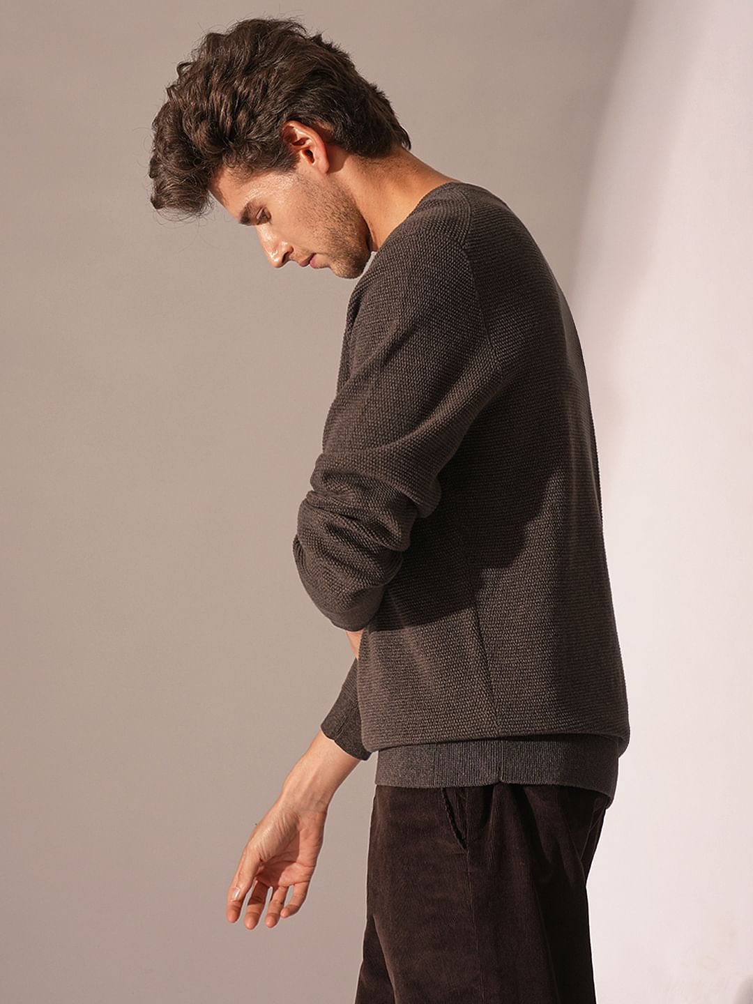 Dark Brown Organic Cotton Pullover