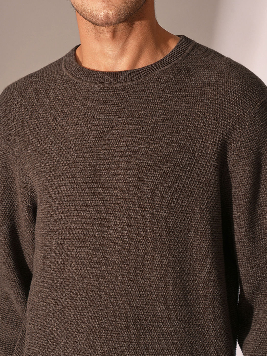 Dark Brown Organic Cotton Pullover