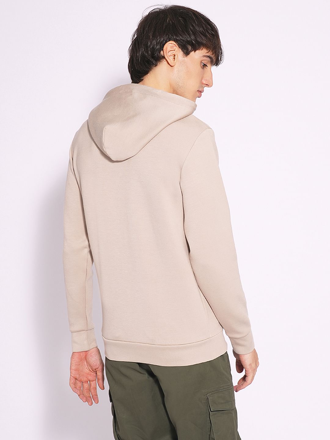 Beige Hooded Sweatshirt