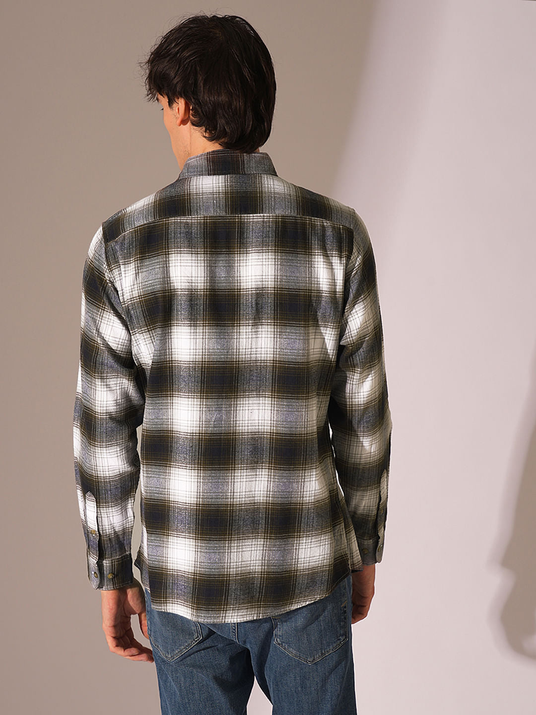 White Flannel Check Shirt