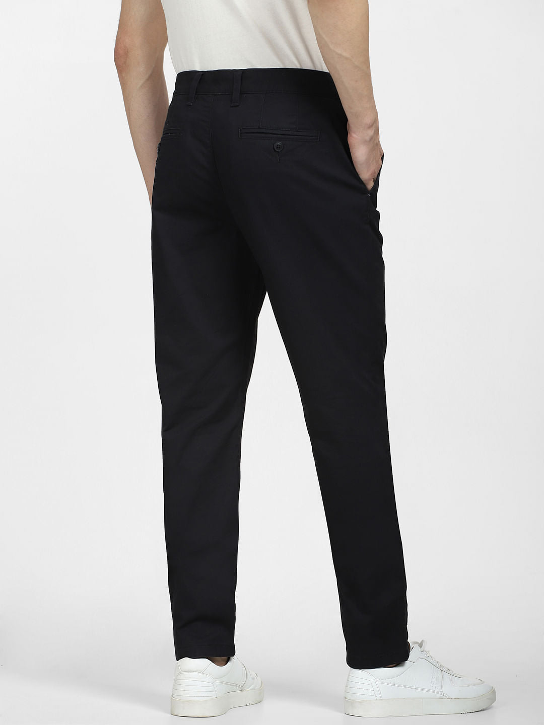 Black Mid Rise Organic Cotton Pants