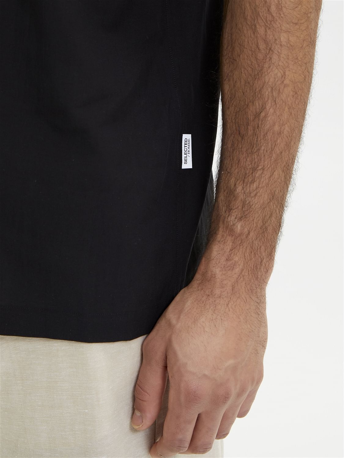 Black Cuban Collar Shirt