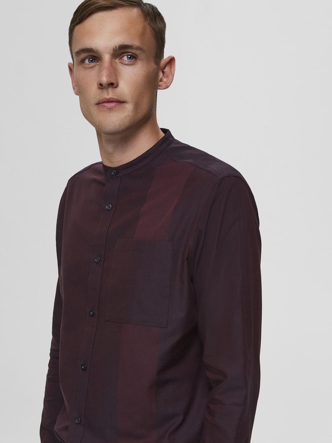 Wine Red Full Sleeves Shirt