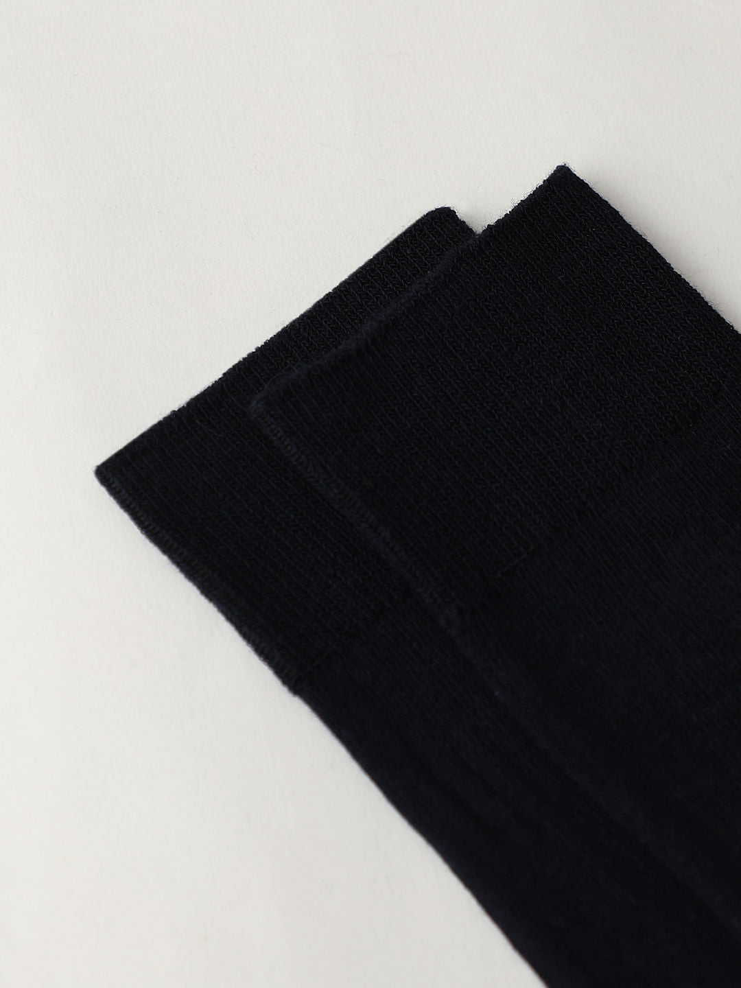 Dark Blue Ribbed Socks