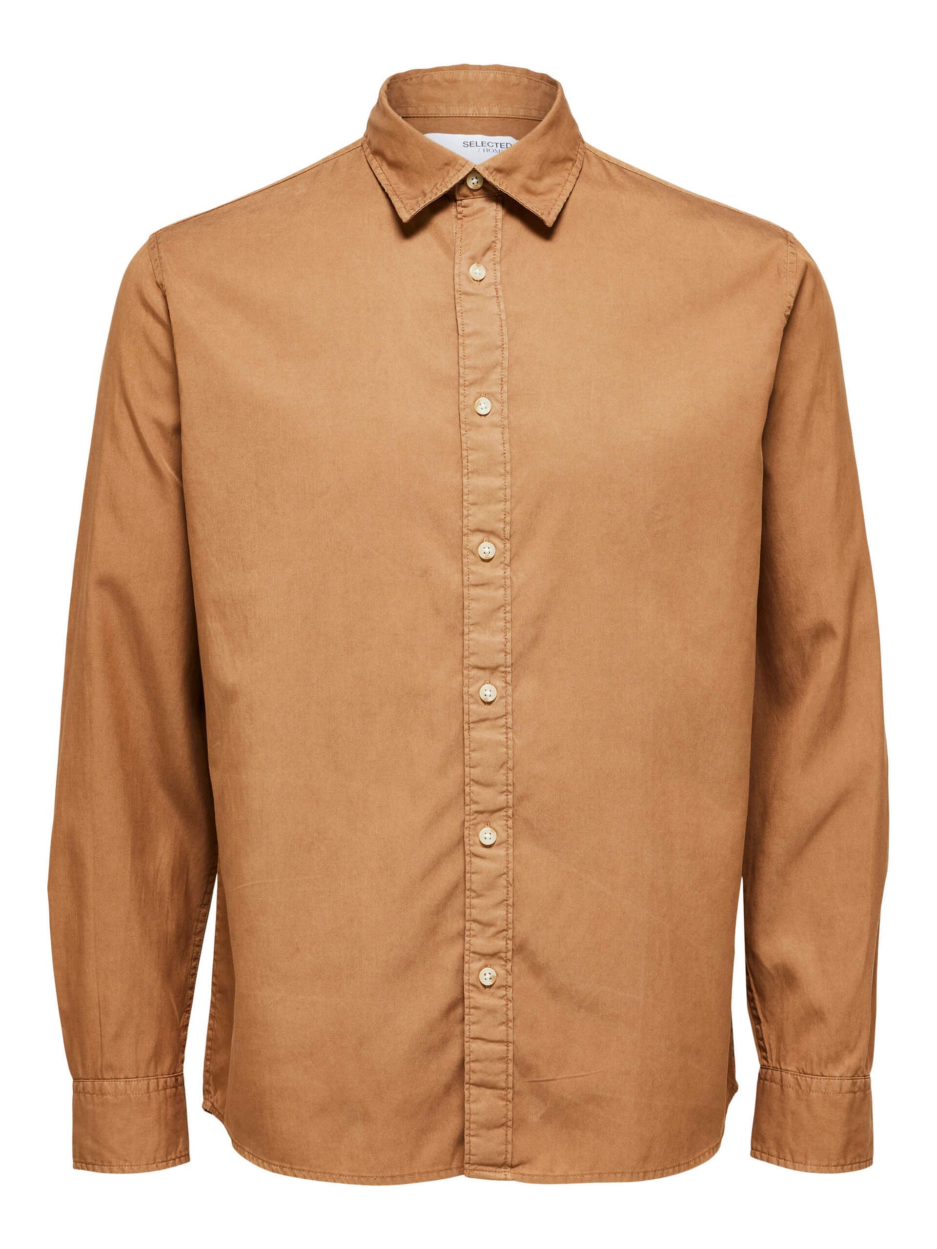 Brown Linen Full Sleeves Shirt