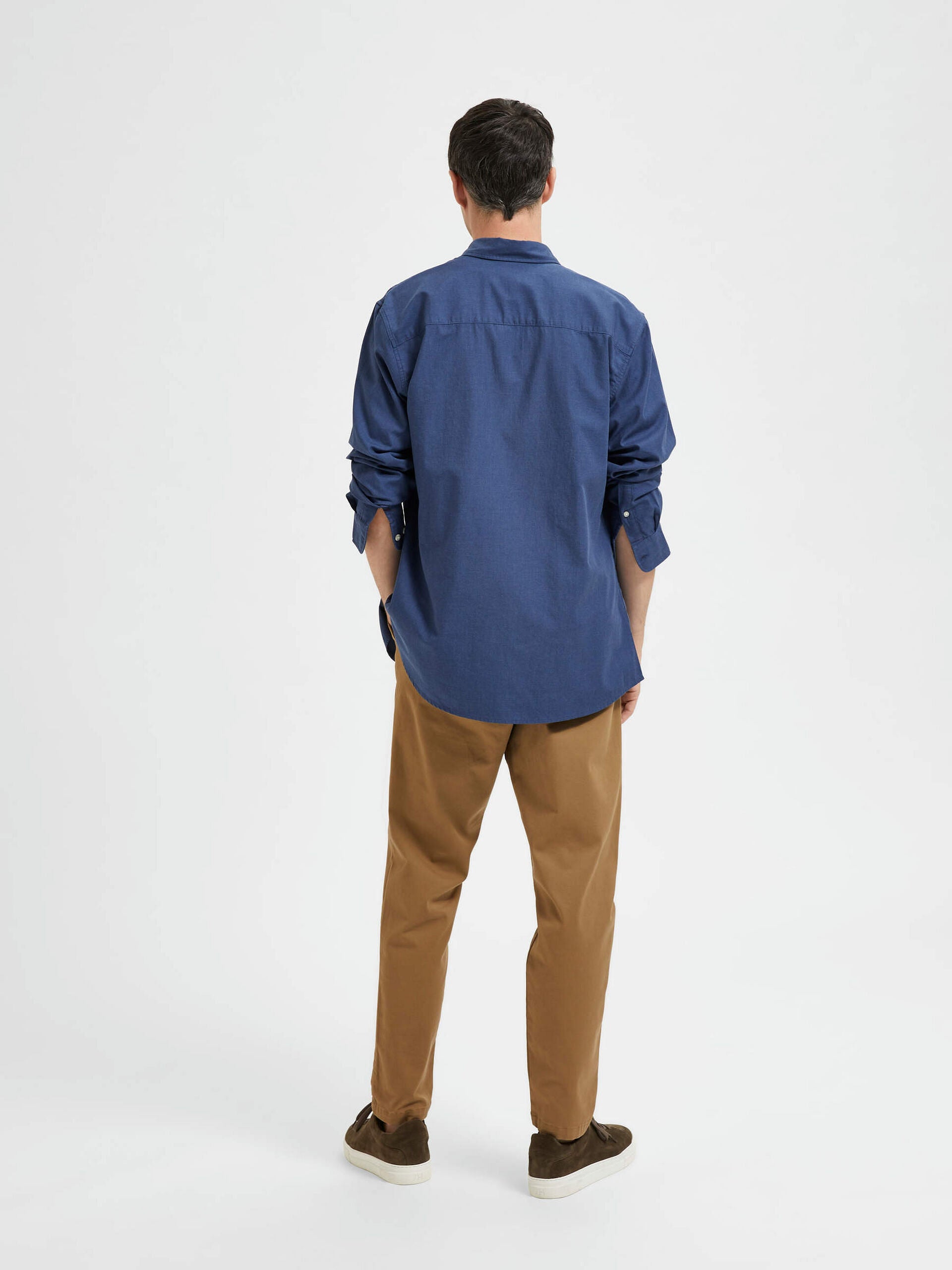 Blue Organic Cotton Full Sleeves Shirt