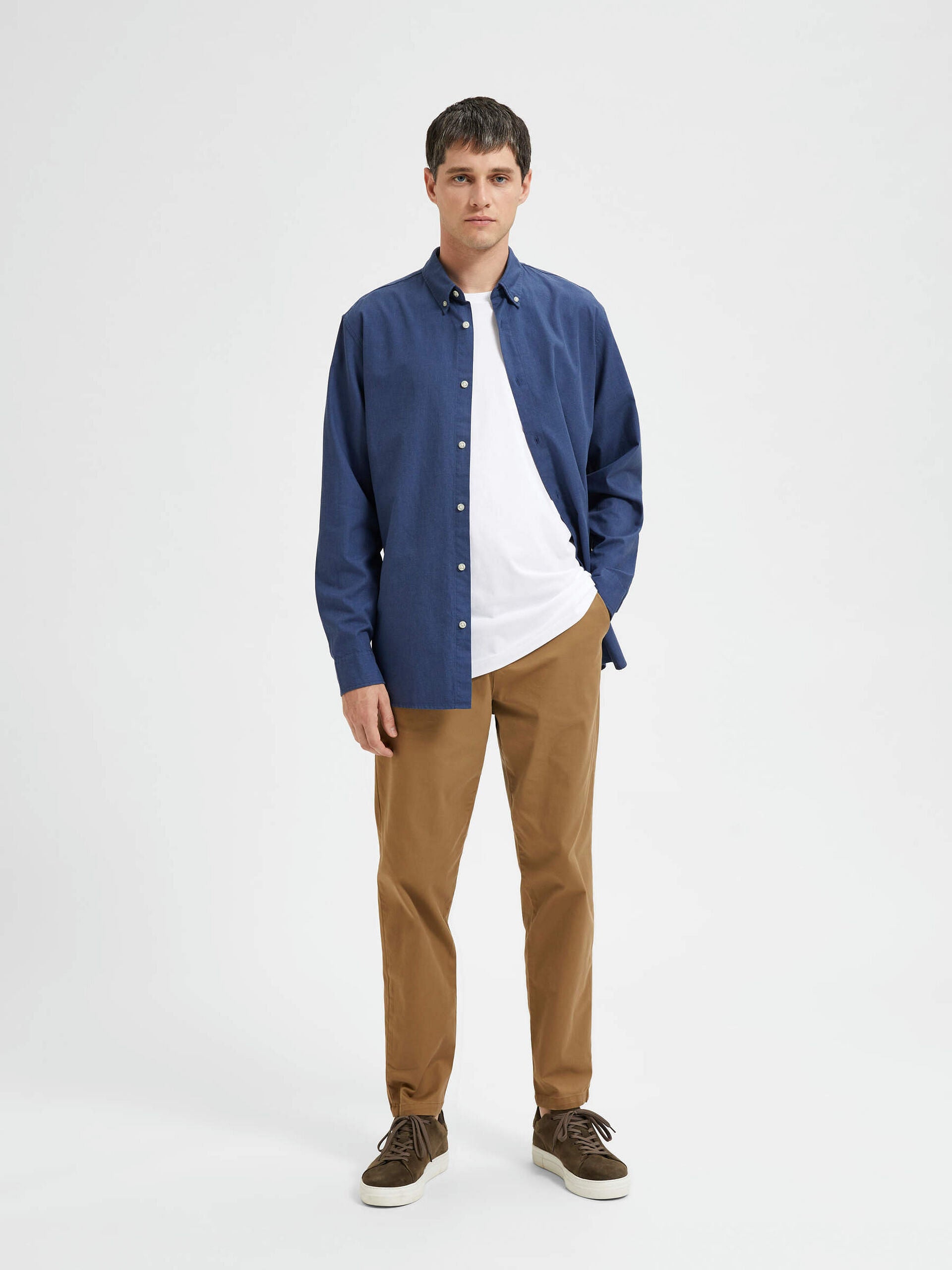 Blue Organic Cotton Full Sleeves Shirt