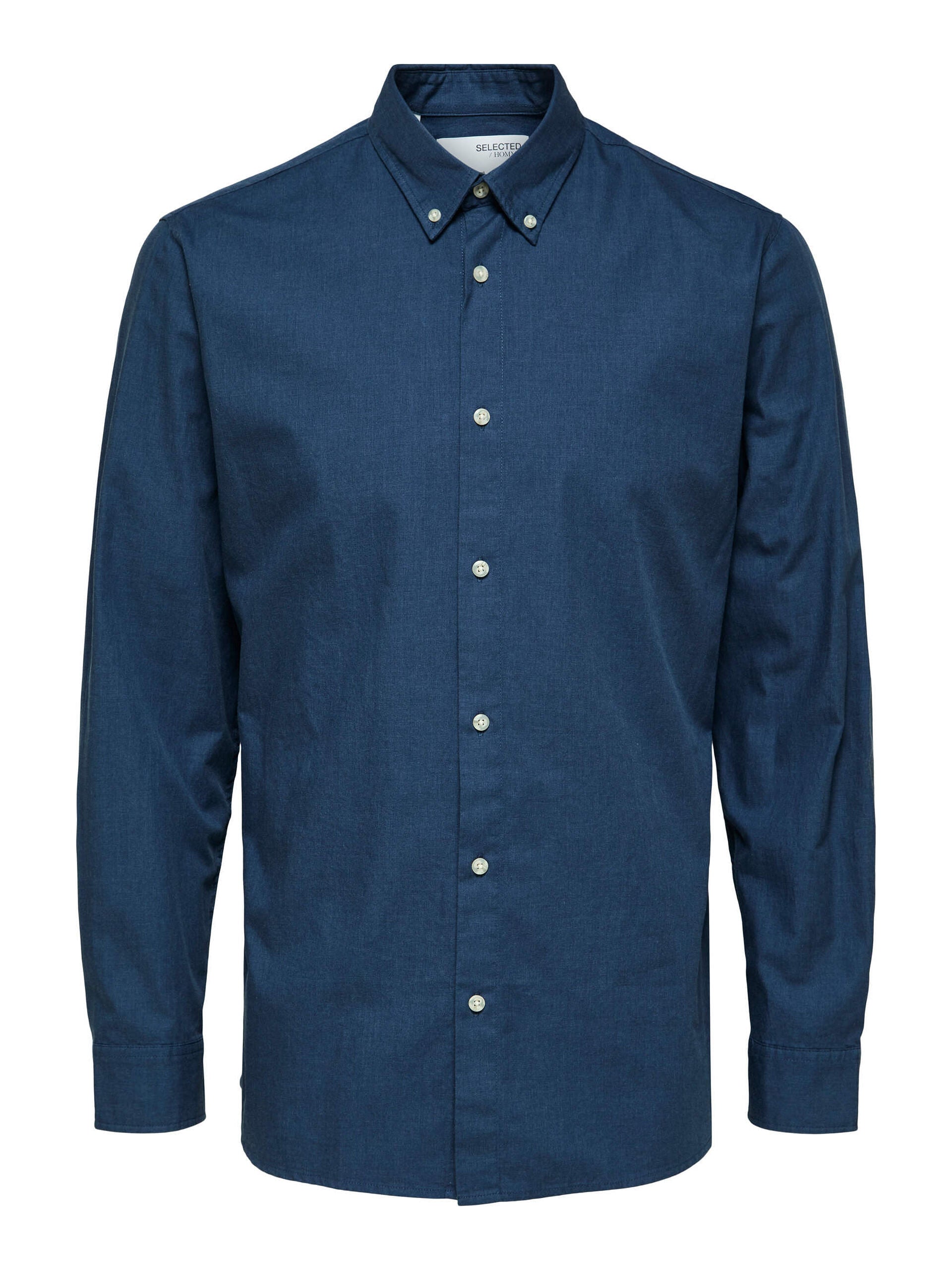 Blue Organic Cotton Full Sleeves Shirt