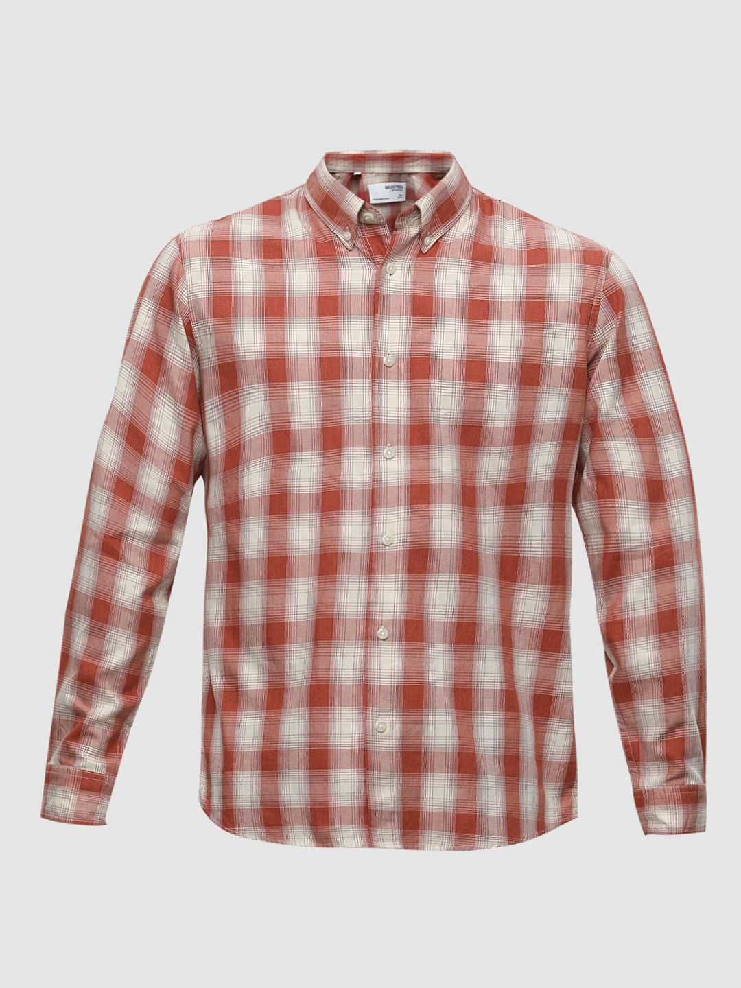 Red Check Button-Down Shirt