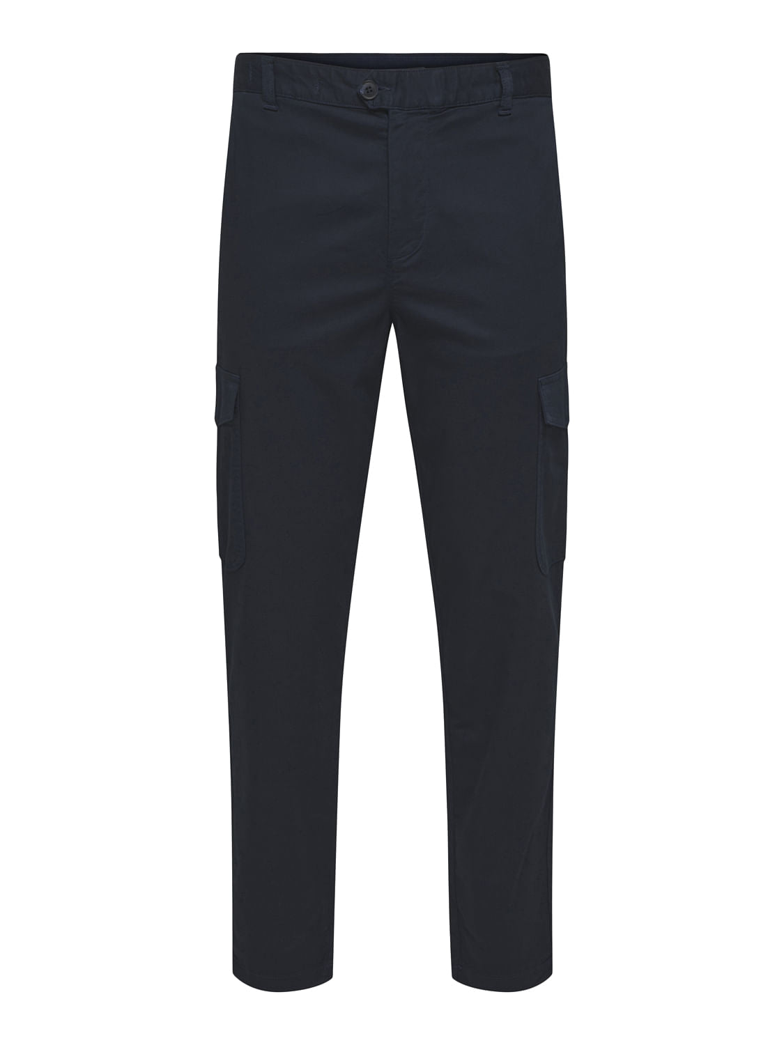 Blue Mid Rise Pants
