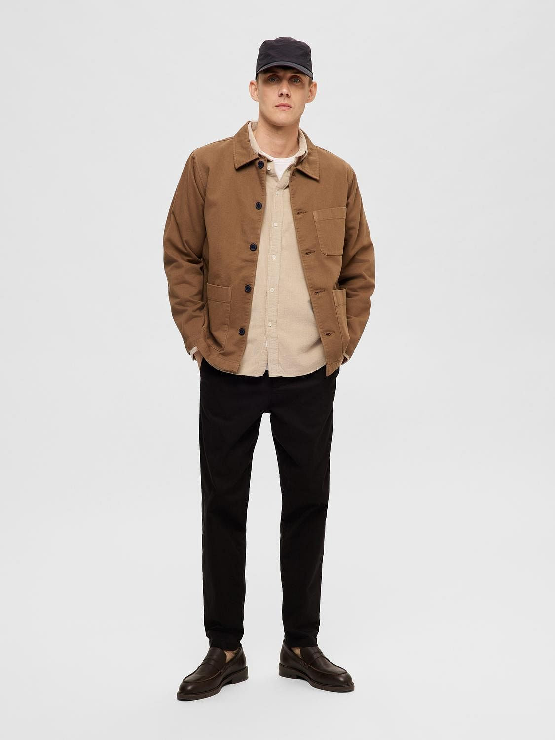 Beige Corduroy Full Sleeves Shirt