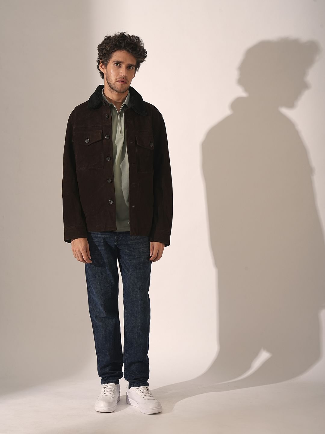 Dark Blue Mid Rise Leon Slim Fit Jeans